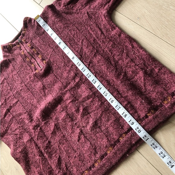 Vintage Woolrich 1/4 Zip Wool Sweater in Berry Heather Size M - Picture 4 of 10